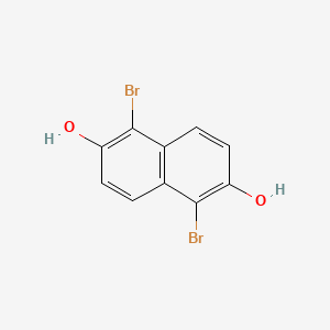 1,5-Dibromonaphthalene-2,6-diol chemical structure (CAS 132178-78-0)