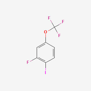 2-Fluoro-1-iodo-4-(trifluoromethoxy)benzene chemical structure (CAS 1321963-74-9)