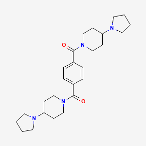 1,4-Phenylenebis((4-(pyrrolidin-1-yl)piperidin-1-yl)methanone) chemical structure (CAS 1322591-19-4)
