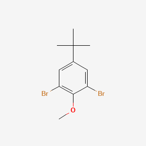 1,3-Dibromo-5-tert-butyl-2-methoxybenzene chemical structure (CAS 132268-08-7)