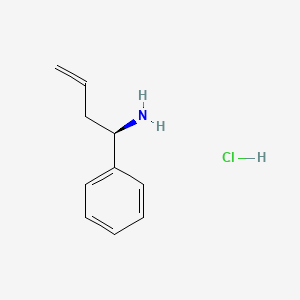 (R)-1-Phenylbut-3-en-1-amine hydrochloride chemical structure (CAS 132312-93-7)