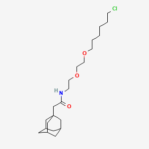 2-(Adamantan-1-yl)-N-(2-(2-((6-chlorohexyl)oxy)ethoxy)ethyl)acetamide chemical structure (CAS 1323150-58-8)
