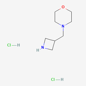 4-(Azetidin-3-ylmethyl)morpholine dihydrochloride chemical structure (CAS 1323155-31-2)