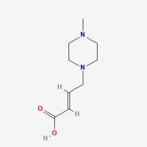 (E)-4-(4-Methylpiperazin-1-yl)but-2-enoic acid chemical structure (CAS 1323199-65-0)