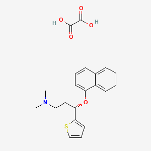 (S)-N,N-Dimethyl-3-(naphthalen-1-yloxy)-3-(thiophen-2-yl)propan-1-amine oxalate chemical structure (CAS 132335-47-8)