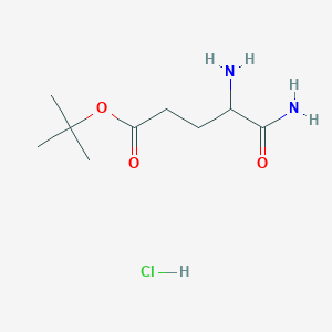 tert-Butyl 4,5-diamino-5-oxopentanoate hydrochloride chemical structure (CAS 1323411-16-0)