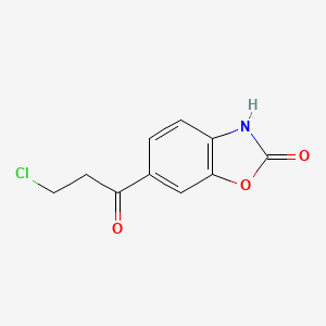 6-(3-Chloropropanoyl)benzo[d]oxazol-2(3H)-one chemical structure (CAS 132383-36-9)