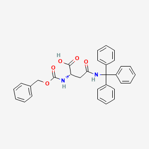 N-Cbz-N'-trityl-L-asparagine chemical structure (CAS 132388-57-9)