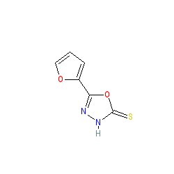 5-(Furan-2-yl)-1,3,4-oxadiazole-2-thiol chemical structure (CAS 13239-11-7)