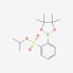 Isopropyl 2-(4,4,5,5-tetramethyl-1,3,2-dioxaborolan-2-yl)benzenesulfonate chemical structure (CAS 1324003-62-4)