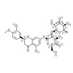 (S)-7-(((2S,3R,4S,5S,6R)-4,5-Dihydroxy-6-(hydroxymethyl)-3-(((2S,3R,4R,5R,6S)-3,4,5-trihydroxy-6-methyltetrahydro-2H-pyran-2-yl)oxy)tetrahydro-2H-pyran-2-yl)oxy)-5-hydroxy-2-(3-hydroxy-4-methoxyphenyl)chroman-4-one chemical structure (CAS 13241-33-3)