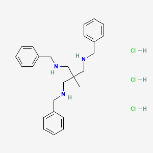 N1,N3-Dibenzyl-2-((benzylamino)methyl)-2-methylpropane-1,3-diamine trihydrochloride chemical structure (CAS 1324355-92-1)