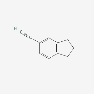 5-Ethynyl-2,3-dihydro-1H-indene chemical structure (CAS 132464-86-9)