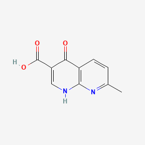 4-Hydroxy-7-methyl-1,8-naphthyridine-3-carboxylic acid chemical structure (CAS 13250-97-0)