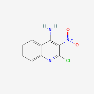 2-Chloro-3-nitroquinolin-4-amine chemical structure (CAS 132521-67-6)