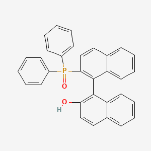 (R)-(2'-Hydroxy-[1,1'-binaphthalen]-2-yl)diphenylphosphine oxide chemical structure (CAS 132548-91-5)