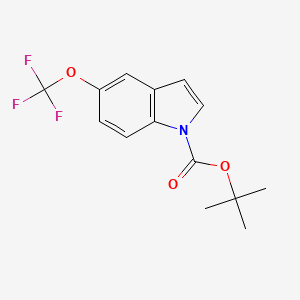 tert-Butyl 5-(trifluoromethoxy)-1H-indole-1-carboxylate chemical structure (CAS 1325730-40-2)