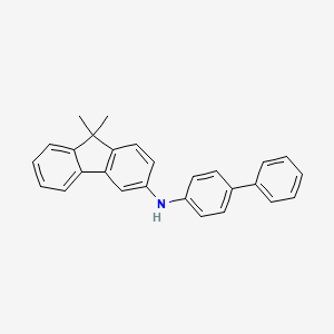N-([1,1'-Biphenyl]-4-yl)-9,9-dimethyl-9H-fluoren-3-amine chemical structure (CAS 1326137-97-6)
