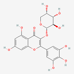 Myricetin 3-O-α-L-arabinopyranoside chemical structure (CAS 132679-85-7)