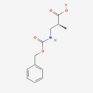 (R)-3-(((Benzyloxy)carbonyl)amino)-2-methylpropanoic acid chemical structure (CAS 132696-46-9)