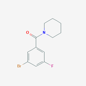(3-Bromo-5-fluorophenyl)(piperidin-1-yl)methanone chemical structure (CAS 1326982-04-0)