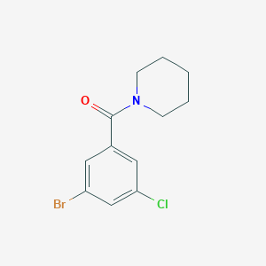 (3-Bromo-5-chlorophenyl)(piperidin-1-yl)methanone chemical structure (CAS 1327121-80-1)