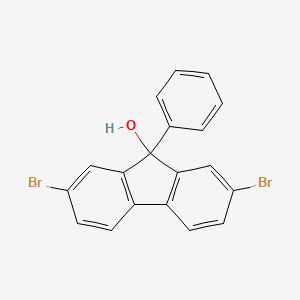 2,7-Dibromo-9-phenyl-9H-fluoren-9-ol chemical structure (CAS 132717-37-4)