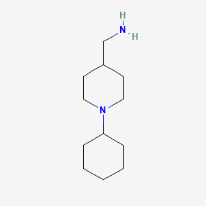 (1-Cyclohexylpiperidin-4-yl)methanamine chemical structure (CAS 132740-53-5)