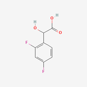 2-(2,4-Difluorophenyl)-2-hydroxyacetic acid chemical structure (CAS 132741-30-1)