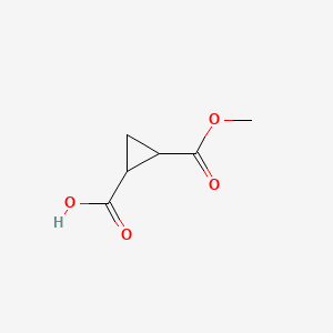 2-(Methoxycarbonyl)cyclopropanecarboxylic acid chemical structure (CAS 13279-88-4)
