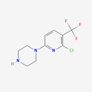 1-(6-Chloro-5-(trifluoromethyl)pyridin-2-yl)piperazine chemical structure (CAS 132834-56-1)