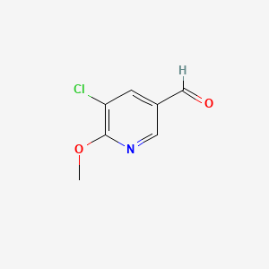 5-Chloro-6-methoxynicotinaldehyde chemical structure (CAS 132865-44-2)