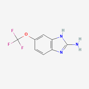 2-Amino-5-(trifluoromethoxy)benzimidazole chemical structure (CAS 132877-27-1)