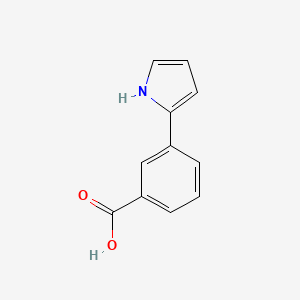 3-(1H-Pyrrol-2-yl)benzoic acid chemical structure (CAS 1329058-96-9)