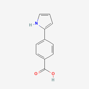 4-(1H-pyrrol-2-yl)benzoic acid chemical structure (CAS 1329058-98-1)