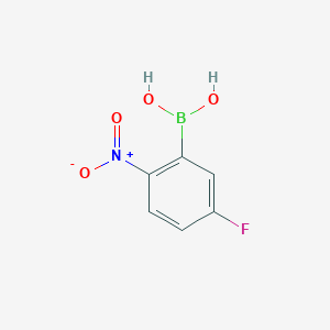 (5-Fluoro-2-nitrophenyl)boronic acid chemical structure (CAS 1329171-65-4)