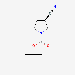 (R)-tert-Butyl 3-cyanopyrrolidine-1-carboxylate chemical structure (CAS 132945-76-7)