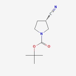 (S)-tert-Butyl 3-cyanopyrrolidine-1-carboxylate chemical structure (CAS 132945-78-9)