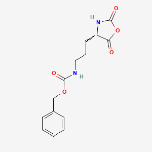 Benzyl (S)-(3-(2,5-dioxooxazolidin-4-yl)propyl)carbamate chemical structure (CAS 13296-21-4)