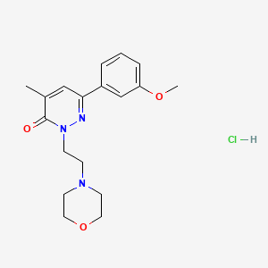 6-(3-Methoxyphenyl)-4-methyl-2-(2-morpholinoethyl)pyridazin-3(2H)-one hydrochloride chemical structure (CAS 13299-99-5)
