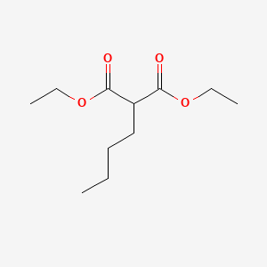 Diethyl 2-butylmalonate chemical structure (CAS 133-08-4)