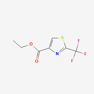 Ethyl 2-(trifluoromethyl)thiazole-4-carboxylate chemical structure (CAS 133046-46-5)