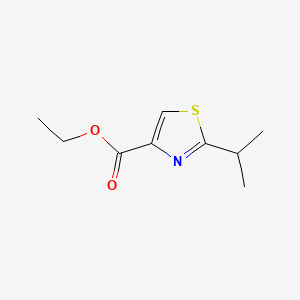 Ethyl 2-isopropylthiazole-4-carboxylate chemical structure (CAS 133047-44-6)