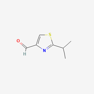 2-Isopropylthiazole-4-carbaldehyde chemical structure (CAS 133047-46-8)