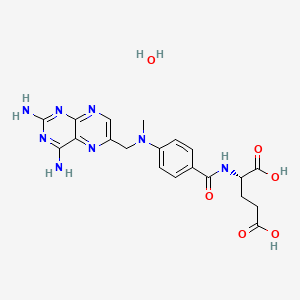 (4-(((2,4-Diaminopteridin-6-yl)methyl)(methyl)amino)benzoyl)-L-glutamic acid hydrate(1:x) chemical structure (CAS 133073-73-1)