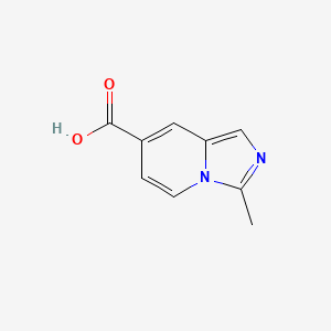 3-Methylimidazo[1,5-a]pyridine-7-carboxylic acid chemical structure (CAS 1330750-70-3)