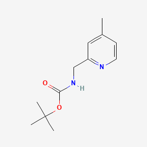 tert-Butyl ((4-methylpyridin-2-yl)methyl)carbamate chemical structure (CAS 1330755-53-7)