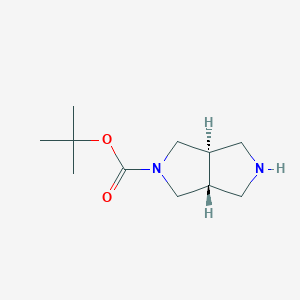 (3aR,6aR)-rel-tert-Butyl hexahydropyrrolo[3,4-c]pyrrole-2(1H)-carboxylate chemical structure (CAS 1330763-64-8)