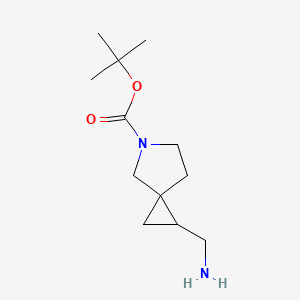 tert-Butyl 1-(aminomethyl)-5-azaspiro[2.4]heptane-5-carboxylate chemical structure (CAS 1330764-37-8)