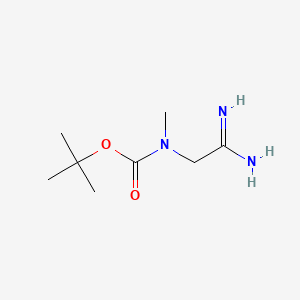 tert-Butyl (2-amino-2-iminoethyl)(methyl)carbamate chemical structure (CAS 1330822-94-0)